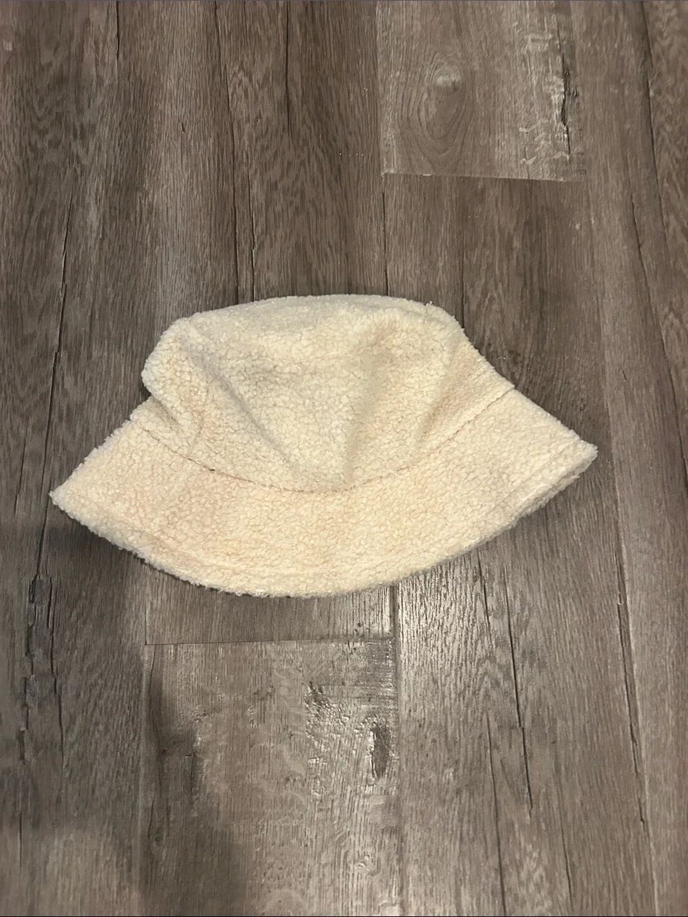 Cream Fuzzy Bucket Hat